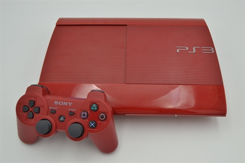Playstation 3 - Super Slim - Garnet Red - 500 GB - SNR 03-27445934-5676185-CECH-4004C GA (B Grade) (Genbrug)